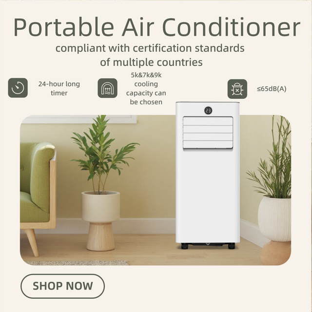 Durable Plastic Electric Remote Control Air Conditioner Moisture Removal Solution for Home for Hotels-Portable Indoor Unit
