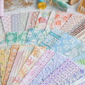 22 feuilles par paquet de papier artisanal Warm Sun Series Mixed Media Notebook Décoration Base Floral Collage - Product Image 2