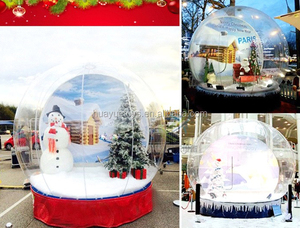Boule gonflable de boule de neige de globes de cristal transparents de cour soufflée par <span class=keywords><strong>air</strong></span> de Noël personnalisé pour des événements icône commémorative de boule de neige - Product Image 2