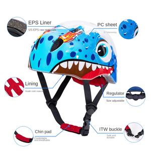 Nouveau <span class=keywords><strong>casque</strong></span> demi-coque pour enfants, motif dinosaure de dessin animé, pour vélo, trottinette, patinage et <span class=keywords><strong>draisienne</strong></span> - Coque en PC, intérieur en EPS - Product Image 2