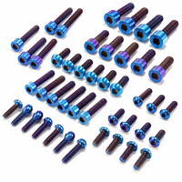 Vis en titane DIN913 M3 M5 M6 M8 x 1.25 x 20mm 10mm - 65mm Pas 1.0mm Vis à tête cylindrique Allen à six pans creux en titane