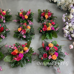 IFG Tropical Floral et Feuilles avec Artificielle <span class=keywords><strong>Ananas</strong></span> Boule Fleur Centres pour Décoration <span class=keywords><strong>de</strong></span> <span class=keywords><strong>Table</strong></span> <span class=keywords><strong>de</strong></span> Mariage - Product Image 4