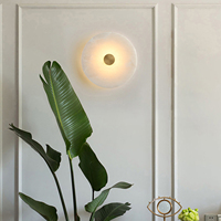 Applique murale LED de luxe en alabâtre, lampe en pierre pour la maison, la villa, le bureau, le salon, le couloir, décoration