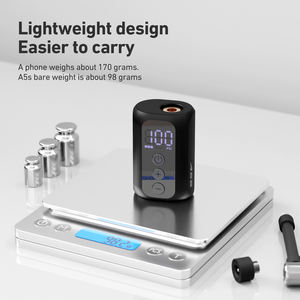 <span class=keywords><strong>Pompe</strong></span> à air électrique <span class=keywords><strong>de</strong></span> <span class=keywords><strong>poche</strong></span> portable A5S personnalisable, mini compresseur haute pression 100 PSI, gonfleur <span class=keywords><strong>de</strong></span> pneus avec affichage des données - Product Image 5