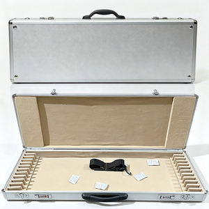 Estuche NAOMI de <span class=keywords><strong>Super</strong></span> Aleación para 12 Arcos de Violín 4/4 3/4 1/2 1/4 1/8, Estuche de Viaje para Arcos de Violín y Pernambuco - Product Image 1