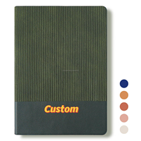 Carnet A4 personnalisé en cuir rose à pois lignes impression Tomoe River papier planificateur quotidien Journal anglais tissu de reliure couverture souple