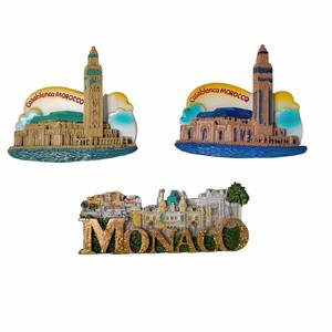 Imán de nevera de Marruecos con diseño de arquitectura de superficie, recuerdo de viaje, suvenir, letra a mano, fuerza magnética - Product Image 3