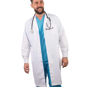 Camice da Laboratorio Unisex Riutilizzabile a Maniche Lunghe Bianco per Medici Infermieri Uniformi Ospedaliere - Product Image 2