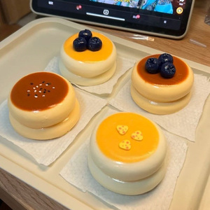Xiaohongshu-style Strawberry Soufflé Simulation Food Squishy Cake, Squishy Toy With a Squishy Texture, a Stress-relief Gadget - Product Image 2