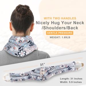 Paquete de calor húmedo Compresa caliente cálida Envoltura para el cuello Bolsa ponderada Masaje Reutilizable Herbal Nature Calmante Paquete de calor portátil - Product Image 3