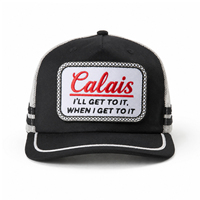 Casquette Trucker Rayée Personnalisée en Maille avec Patch, Casquette Trucker 5 Panneaux, Casquette Trucker Vintage, Casquette Trucker Personnalisée