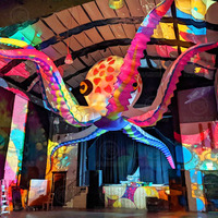 Grand poulpe gonflable tentacules discothèque Dj stand géant gonflable poulpe Air Blow up Art décoration pour décor de scène