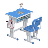 Bureau d'étude pour enfants de haute qualité, réglable, traditionnel, en acier inoxydable, personnalisé, pour les élèves du primaire