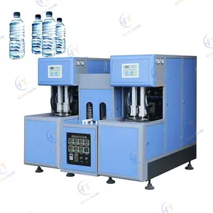 Kleine Handmatige Voorvorm Voer Pet Glas Plastic Parfum Fles Molding Machine Blaas Machine Prijs