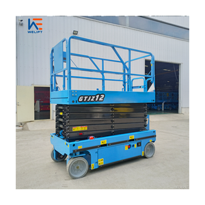 Petite machine de nettoyage de vitres de grande hauteur Élévateur à ciseaux pour espace étroit entièrement automatique Équipement de levage à ciseaux personnel de 19 pieds - Product Image 3