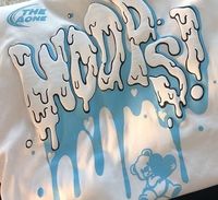 T-shirt personnalisé avec impression en relief, 100% coton, blanc uni, t-shirts oversize pour hommes, t-shirts unisexes pour hommes, t-shirts épais pour hommes