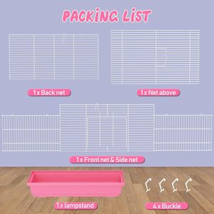 Jaula para Hámster de Metal y Plástico con Bandeja, Color Blanco y Azul, para Conejos y Animales Pequeños, de Alta Calidad, Color Rosa, Gran Venta <span class=keywords><strong>2022</strong></span> - Product Image 6