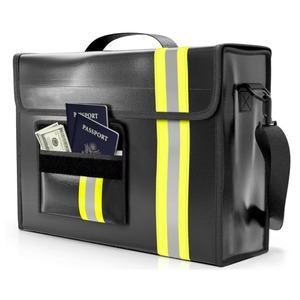 Sacoche ignifuge et étanche pour documents BSCI, 17 x 12 x 5 pouces, avec étui portefeuille, pour la protection des pompiers - Product Image 6