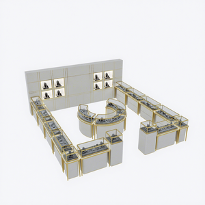 Vitrina de Joyería Ecológica de Acero Inoxidable, <span class=keywords><strong>Kiosco</strong></span> de Joyería de Lujo Personalizado para Centros Comerciales, Vitrina de Vidrio Duradera y Fácil de Limpiar - Product Image 1