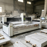 Centre d'usinage CNC ATC 3015 haute vitesse 5 axes pour la découpe, la gravure et le polissage du granit et du quartz avec commande Syntec