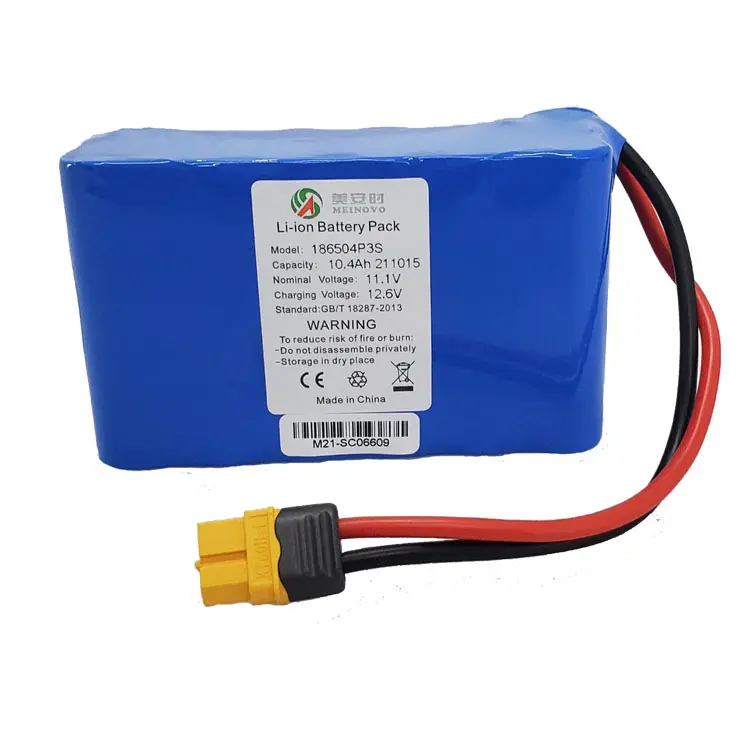 Pack de batteries Lithium-Ion rechargeables OEM 10,4ah 18650 3S4P 11.1V, alimentation d'usine