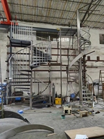 Escalier en spirale moderne en acier pour usage extérieur, kits d'escaliers en spirale en acier inoxydable