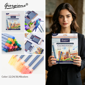 Juego de <span class=keywords><strong>24</strong></span> Lápices Artísticos a Base de Aceite Giorgione, Núcleo de 3mm, Lápices de Colores de Madera, Caja con Impresión Digital y Logotipo Personalizado - Product Image 2