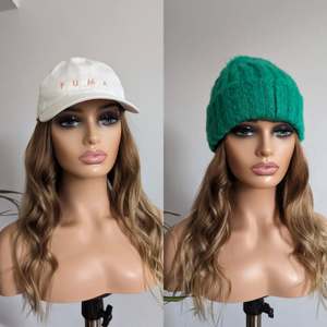 Nouvelle perruque chapeau de conception innovante, pré-coupée, à couches, en cheveux humains Remy traités de qualité supérieure, vierges européens, <span class=keywords><strong>blond</strong></span> clair brun, densité moyenne 150% - Product Image 2