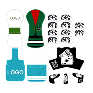 Housse de tête de club de golf en cuir PU brodé, personnalisable avec votre logo, prix de gros, lot de housses de golf - Product Image 1