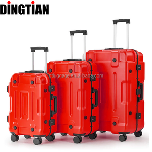 Ensemble <span class=keywords><strong>de</strong></span> bagages en aluminium 3 pièces, valise rigide ABS+PC avec serrure TSA, double roulettes, valise trolley pour adultes, haute qualité - Product Image 5