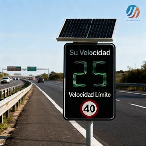 Señal <span class=keywords><strong>de</strong></span> Tráfico <span class=keywords><strong>de</strong></span> Límite <span class=keywords><strong>de</strong></span> Velocidad con Radar Solar <span class=keywords><strong>de</strong></span> 2 Pantallas Digitales para Seguridad Vial con Buena Calidad, Utilizada para Zonas Escolares - Product Image 2