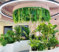 Décoration de plafond végétal simulé, aménagement paysager floral et végétal suspendu pour bars et restaurants