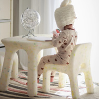 HANYEE Nordique Classique Moderne Enfants Pe Chaise Confetti En Plastique Minimaliste Carton Boîte Salon Maternelle Jardin
