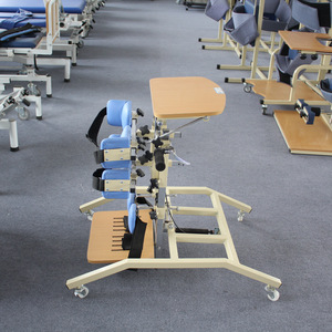 Équipement d'entraînement à la position debout inclinable pour enfants, cadre réglable pour la thérapie de réadaptation, construction en acier bleu - Product Image 2
