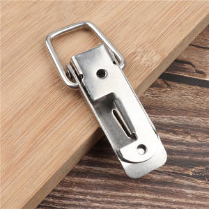 Ensemble de 4 loquets à ressort en acier inoxydable/fer pour meubles, sacs, serrures à bec de canard, boîtes en fer avec compartiments cachés - Product Image 3