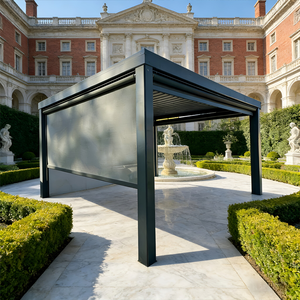 Pergola Bioclimatica Autoportante in Lega di Alluminio con Motore Elettrico, Impermeabile, Antivento, Parasole, Colore Personalizzabile, Design Moderno - Product Image 2