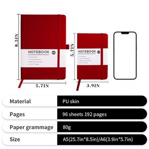 Libreta de Negocios Personalizada A5, Agenda de Cuero PU Suave, Diario, Bloc de Notas con Correa Elástica - Product Image 4