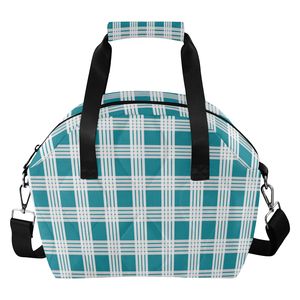 <span class=keywords><strong>Bolsa</strong></span> <span class=keywords><strong>Térmica</strong></span> para Almuerzo con Diseño <span class=keywords><strong>de</strong></span> Palaka Turquesa Hawaiana, Reutilizable, para Mujeres Adultas, con Estampado Personalizado, Acolchada, para Picnic y Oficina - Product Image 1