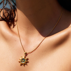 Ensemble de bijoux en acier inoxydable avec coquille d'ormeau pour femmes, accessoires de mode pour fête, pendentif et boucles d'oreilles dorées - Product Image 4