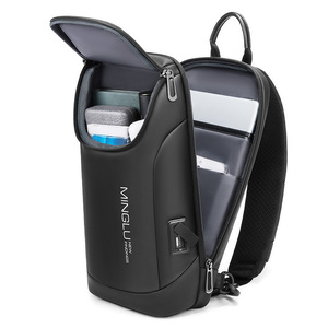 Tas Selempang Pria Desain Baru Berkualitas Tinggi Custom Logo, Tas Dada Grosir, Crossbody, USB, <span class=keywords><strong>Anti</strong></span> Maling - Product Image 2