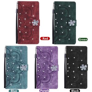 Étui portefeuille en cuir à motif Mandala fleuri et strass pour <span class=keywords><strong>Xiaomi</strong></span> 15T Pro 14T 13T <span class=keywords><strong>Redmi</strong></span> <span class=keywords><strong>NOTE</strong></span> 15 14 13 Pro Plus 4G 5G 15C Housse à rabat - Product Image 1