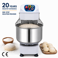 Mélangeur à pâte électrique de cuisine, machine à mélanger la farine, double vitesse, mélangeur spiral en acier inoxydable pour la fabrication de pain commercial