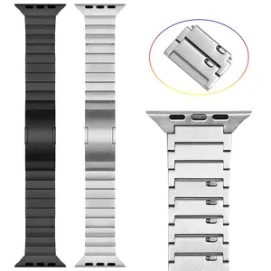 RYB-Correa de Metal para Apple Watch Ultra 45mm 41mm, correa ajustable para Iwatch Series 8/7/6/5