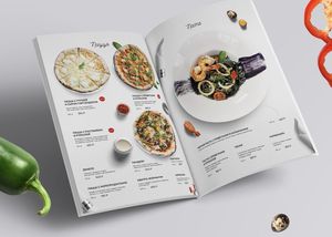 Thanh lịch quán cà phê nhà hàng menu/tờ rơi thiết kế Cmyk in ấn biểu tượng tùy chỉnh giấy tráng cho tùy chỉnh in menu/tập tài liệu/tài liệu quảng cáo - Product Image 5