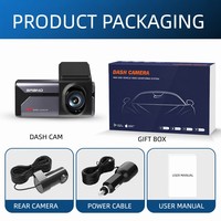 Cámara para Coche de Alta Configuración con Doble Lente 4K+2K, Sensor G, Visión Nocturna, Grabación en Bucle, Control por Aplicación, Pantalla IPS y 1 Año de Garantía