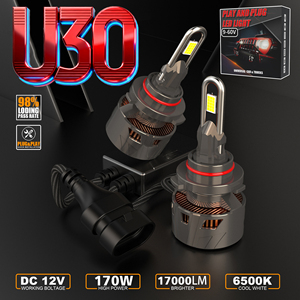 U30 H11 170W 9005 H1 Controlador Externo Electrónica Automotriz Faro LED Tubo de Cobre de Alta Potencia Bombilla LED 9012 Canbus - Product Image 1