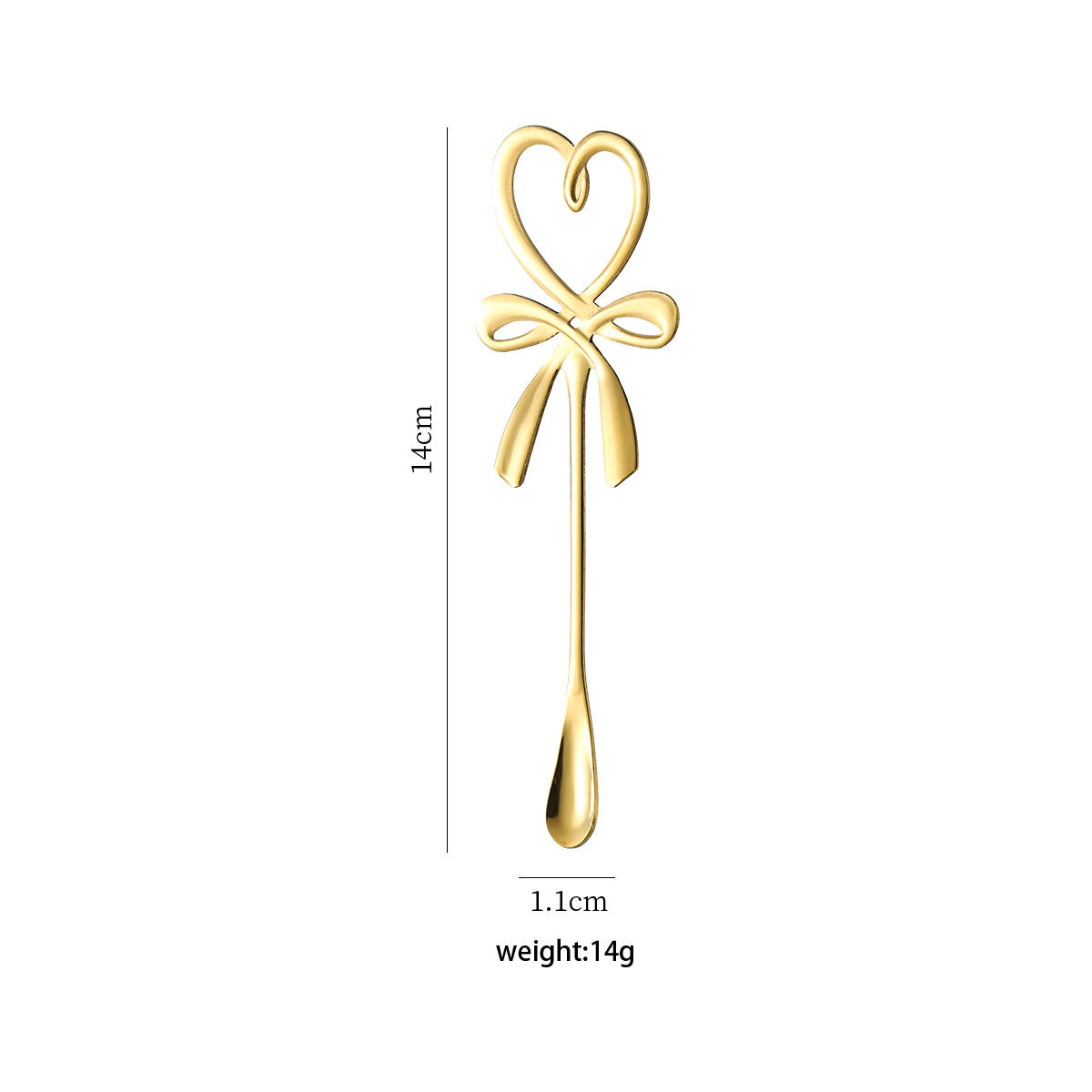 Heart-shaped stirring spoon (gold)
