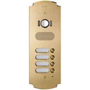 Plate Patavium 2F+ A/V 4 <b>Buttons</b> Brass Push <b>Button</b> Switches - Product Image 1