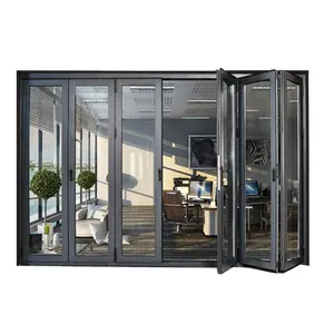 Alwew Aluminum Sliding Door Patio Puerta Corredera De Aluminio Patio Bi Fold Window Bamboo Folding Door Ukraine Door