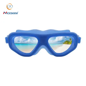 Personalizado de alta calidad competitivo adultos niños gafas de natación respetuoso con el medio ambiente seguridad impermeable silicona gafas de natación